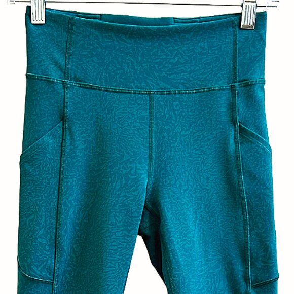 Lululemon Wunder Train High-Rise Tight 25" Everlux Crunch Teal Lagoon Size 4 - Picture 3 of 8